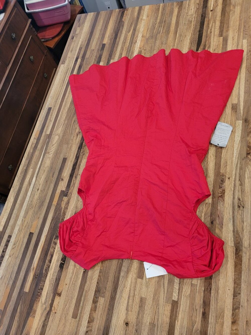 ASTR The Label Red Milkmaid Square Neck Empire Waist Mini Dress - Picture 11 of 14
